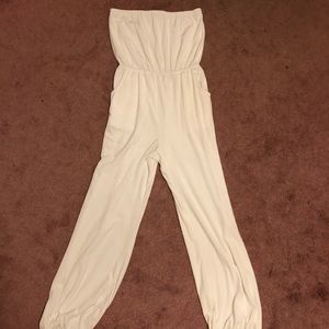 white velour jumpsuit
